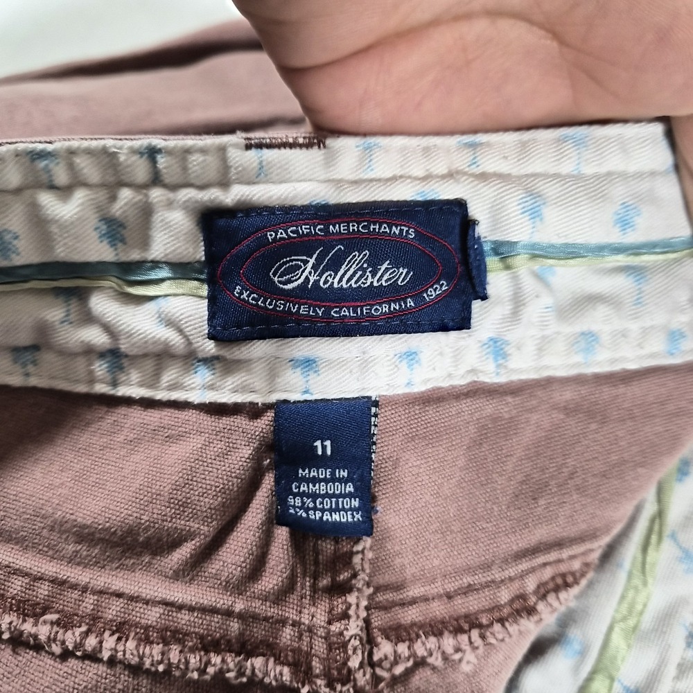 2000s Low Rise Hollister Women's Pink Bootcut Pants Size 11 - Picture 14 of 16